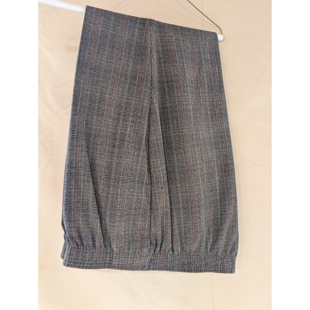 KIM ROGERS Women's 16W Glen Plaid Pull-On Pants Stretch Waist Trousers - Picture 2 of 4